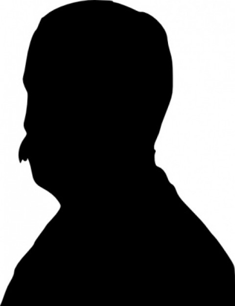 man with mustache silhouette | Download free Vector