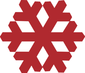 Red Snowflake clip art - vector clip art online, royalty free ...