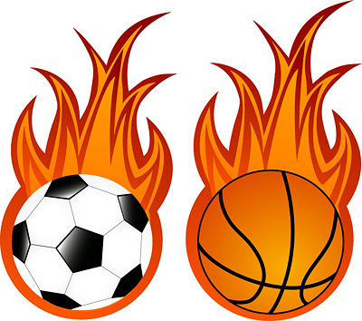 Football and basketball flame, Vectors - Clipart.me