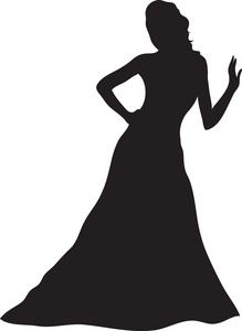 Clipart Image Caption: Woman Silhouette