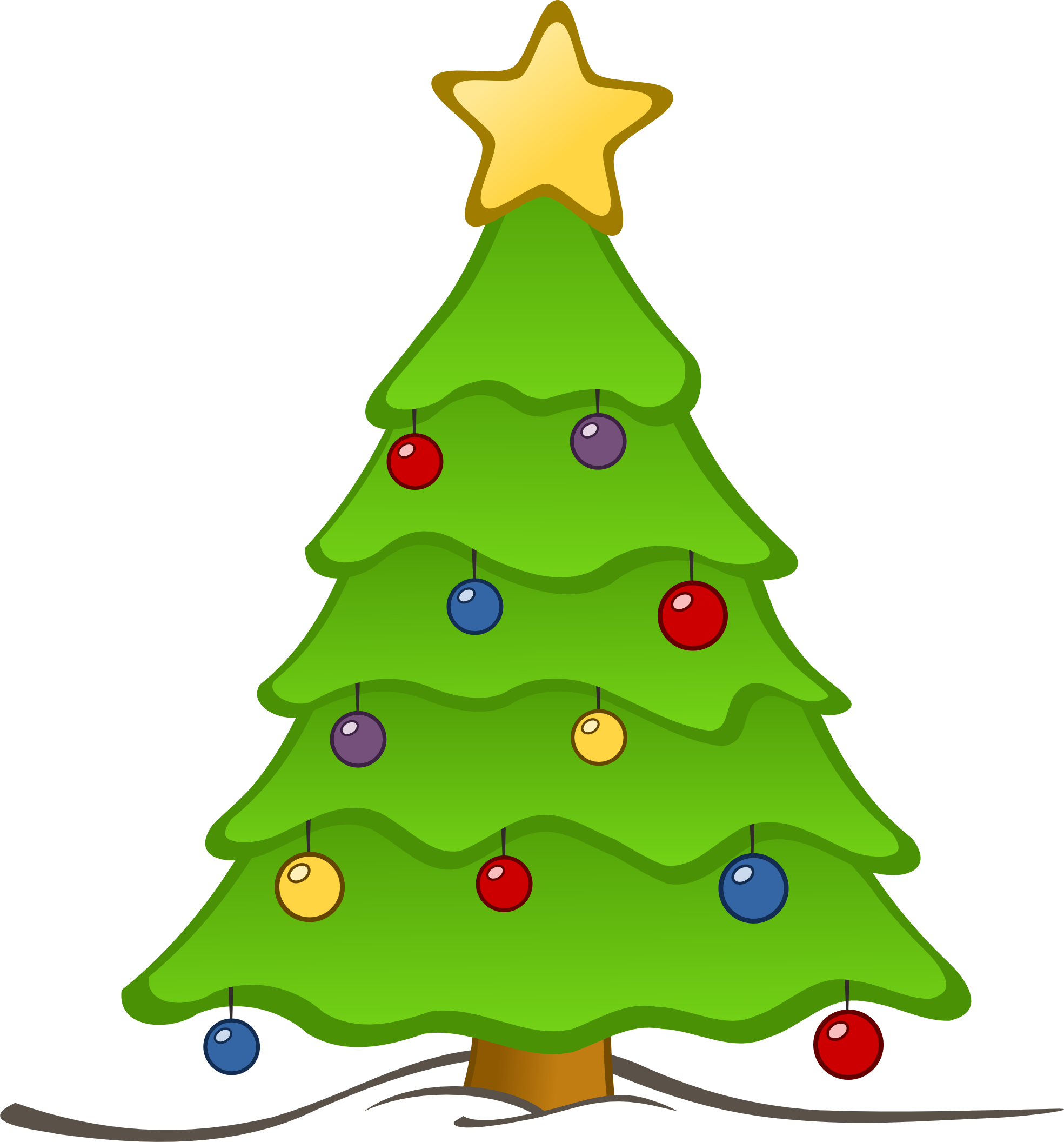Christmas tree clipart free