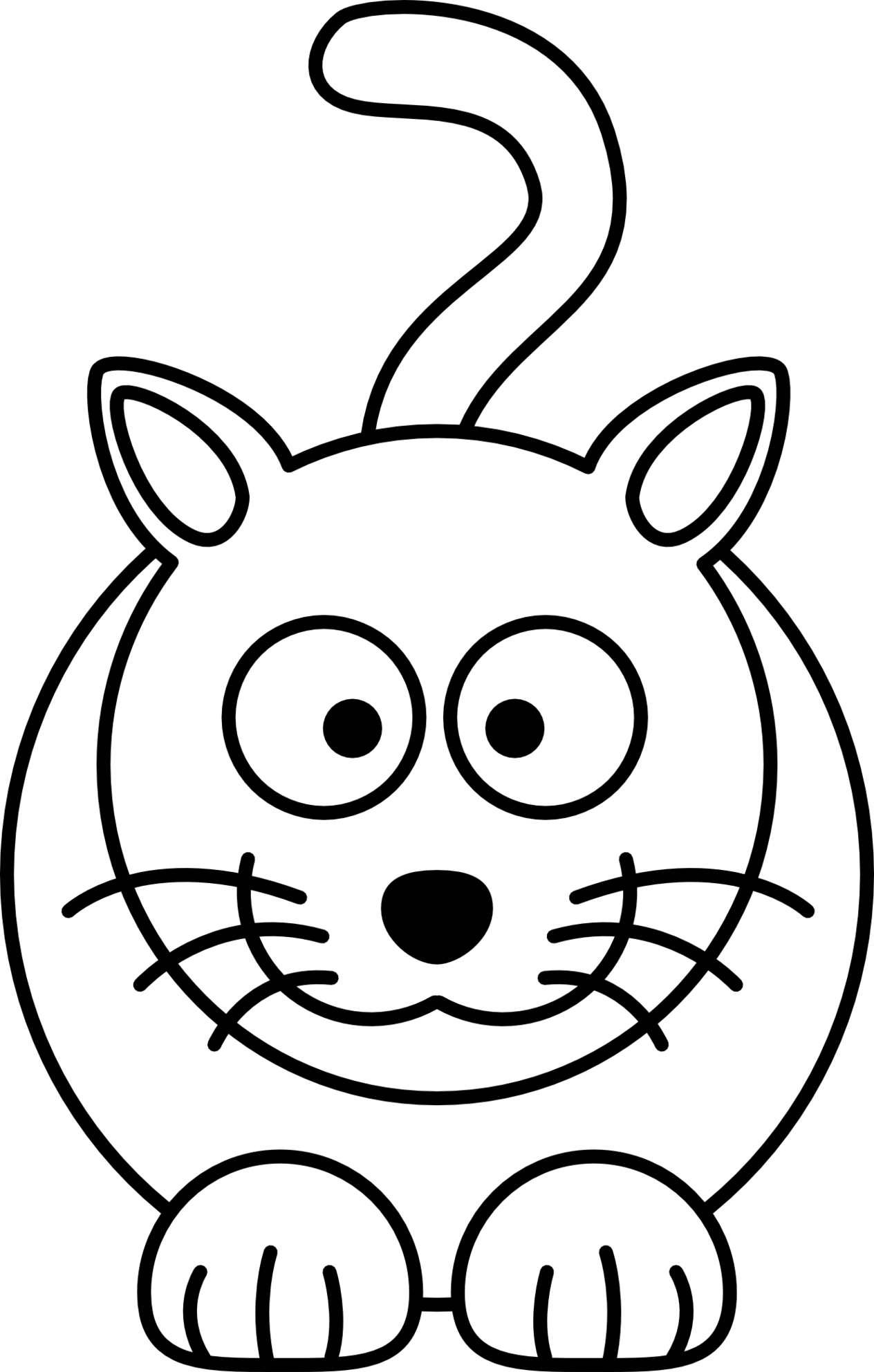 Line Drawing Of Cat Clipart - Free to use Clip Art Resource