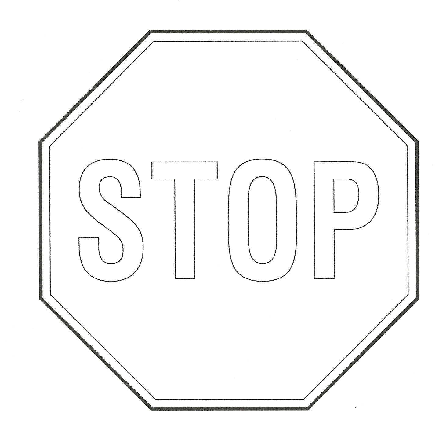 Stop Sign Color In - ClipArt Best