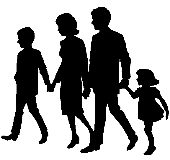 Stick Family Of 4 Clip Art - Free Clipart Images