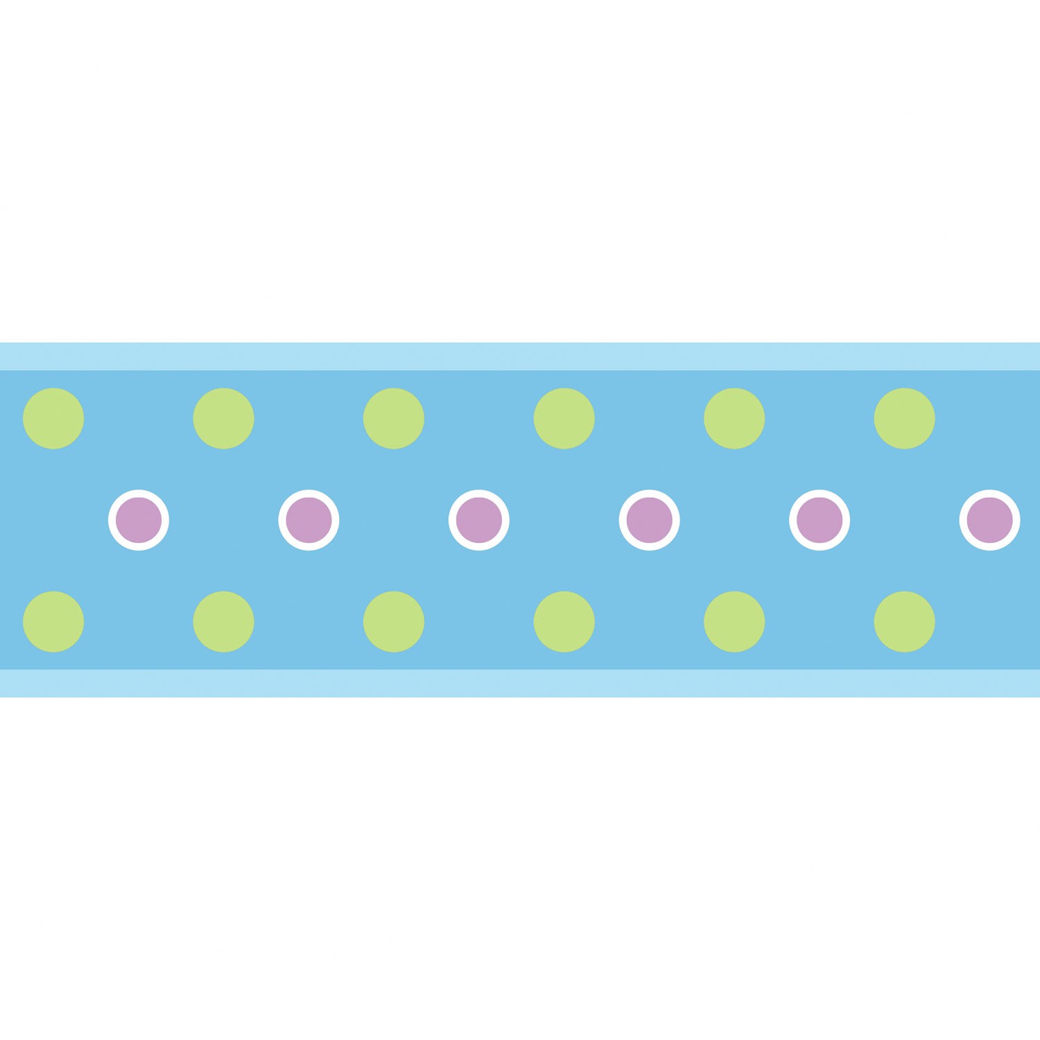 Room Mates Studio Designs Dot Wall Border in Blue - RMK1451BCS