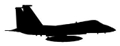 Fighter Jet Silhouette Sideview 1 Decal Sticker