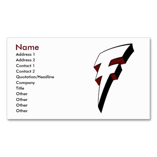 Lightning Bolt Business Card Template from Zazzle.