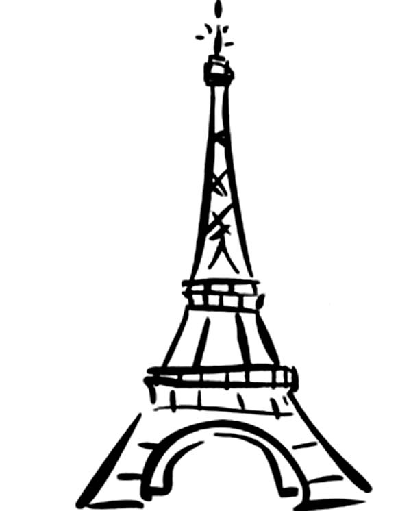 World Destination Eiffel Tower Coloring Page - Download & Print ...