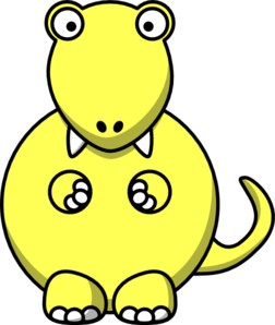 Yellow Dinosaur clip art - vector clip art online, royalty free ...