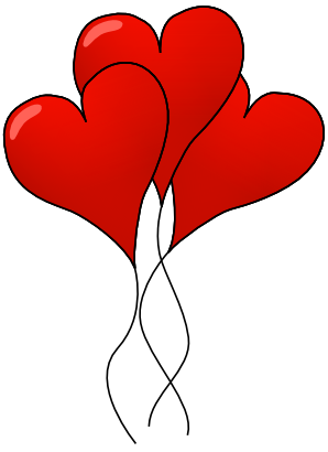 Free Heart Balloons Clip Art