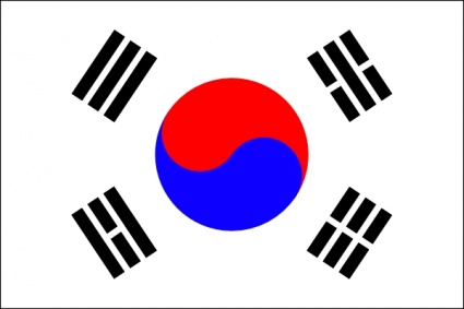 Flag Of Korea clip art vector, free vectors