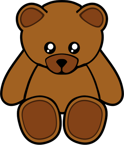 Vector illustration of cute crying teddy bear | Public domain vectors ...