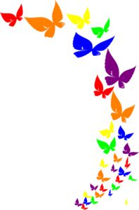 Butterfly frame clipart free