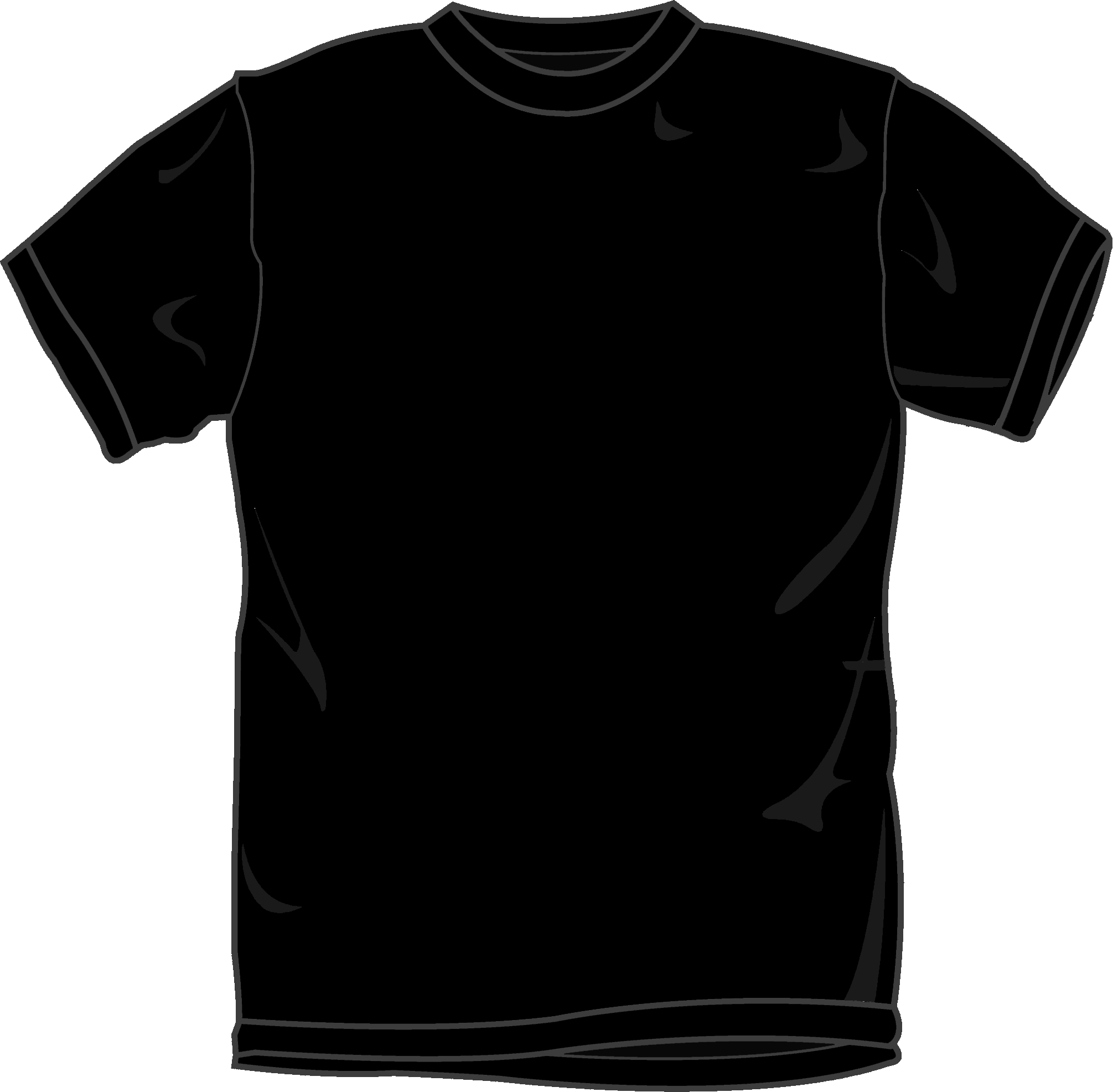 Black T Shirt Template Front And Back - ClipArt Best - ClipArt Best