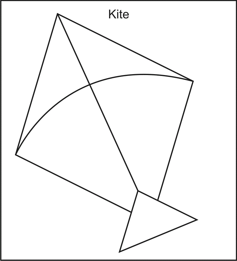 Kite Outline Printable