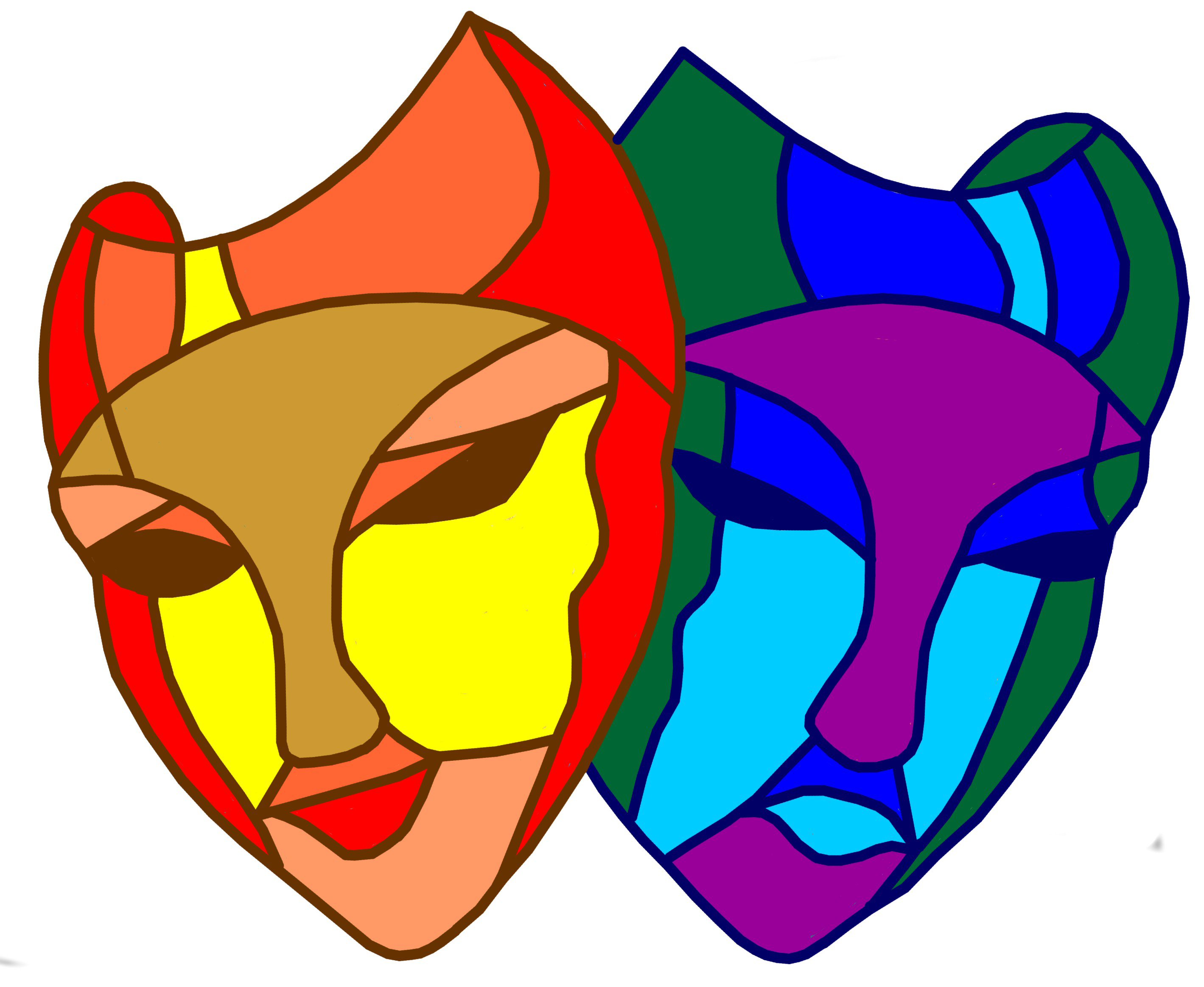 Colorful Theater Masks