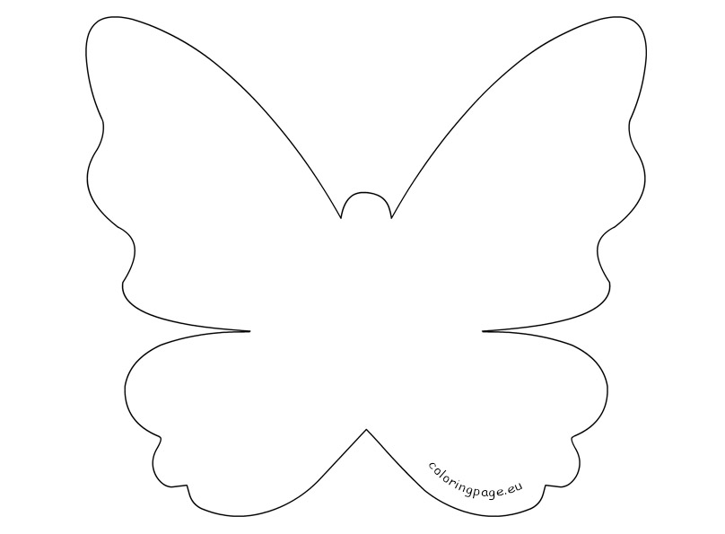 Mother's Day Printable Butterfly Template | Coloring Page - ClipArt ...