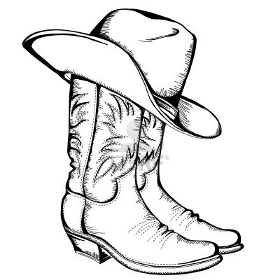 Cowboy Boot Coloring Pages - ClipArt Best