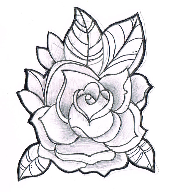 Sketch Rose - ClipArt Best