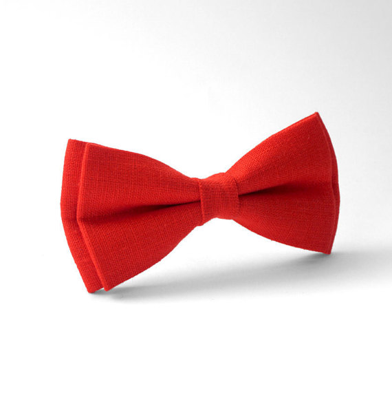 Bright Red bow tie Bowties for wedding Bridal Bow Tie by Luwrine ...