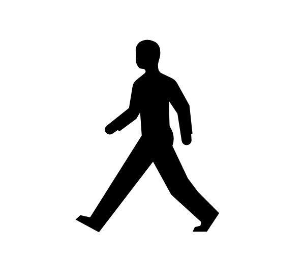 Human Outline Walking - ClipArt Best