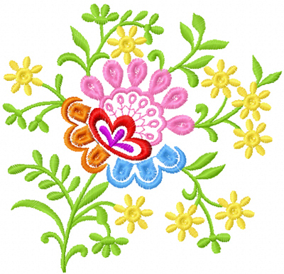 Flower Embroidery Design - ClipArt Best