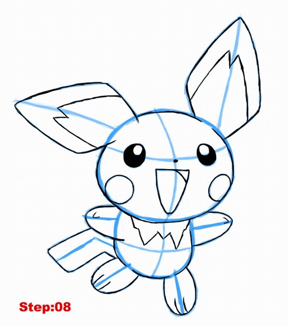 How to draw Pichu Pokemon Step by Step. | how to draw manga 3d ...