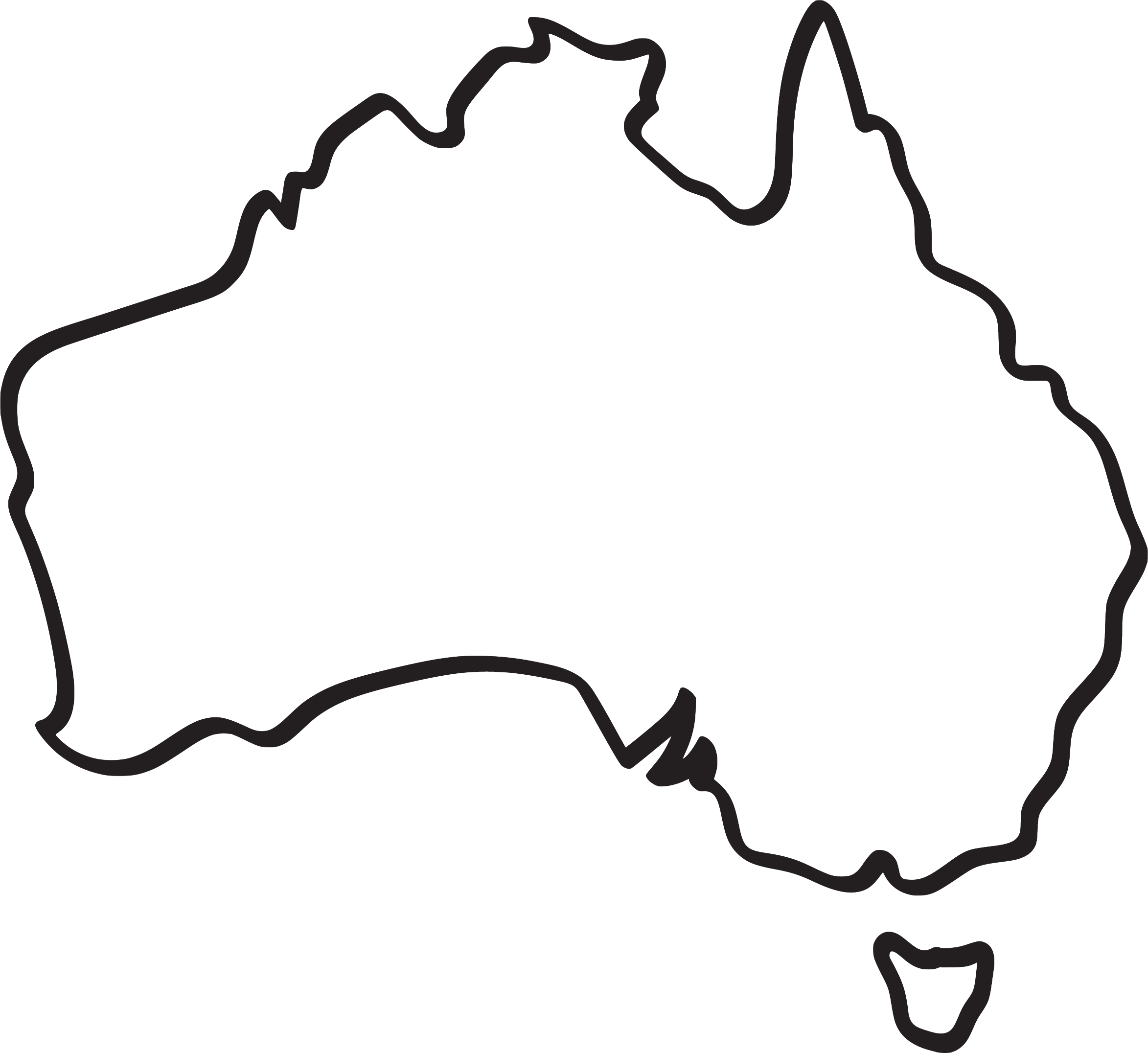 Australia Map Template Map Of Australia Outline Png Image | Sexiz Pix