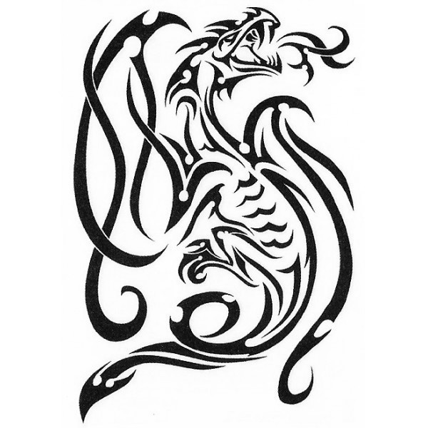 Tatouage De Dragon Tribal - ClipArt Best