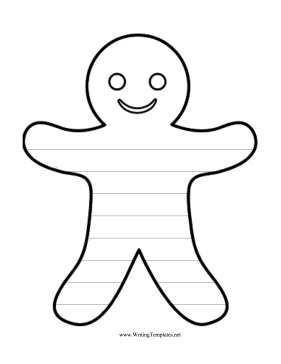 Best Photos of Gingerbread Face Template - Gingerbread Man Outline ...
