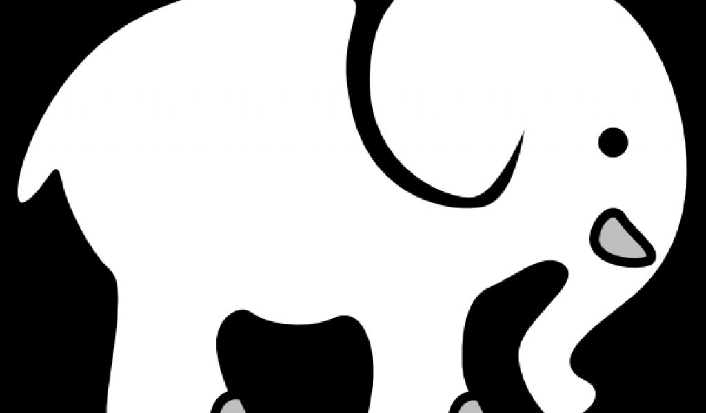 Black And White Elephant Clipart - ClipArt Best