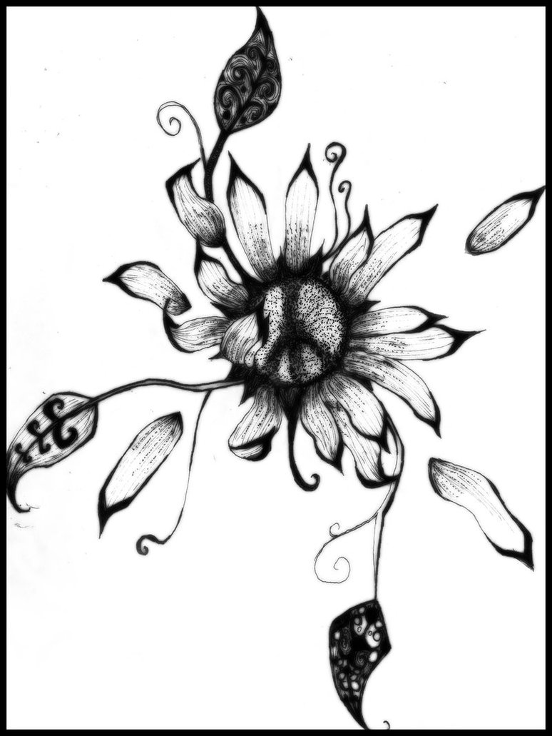 Peace Sunflower By Kooohla On Deviantart - Free Download Tattoo ...