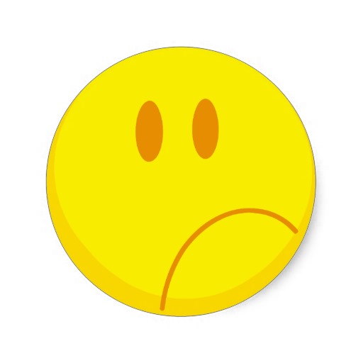 sad silly frowning sad smiley face sticker from Zazzle. - ClipArt Best ...