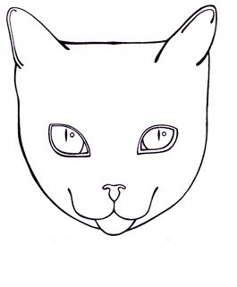 Coloring Cat Face 7