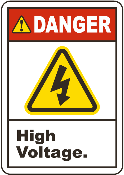 Danger High Voltage Label J6702 - by SafetySign.com - ClipArt Best ...