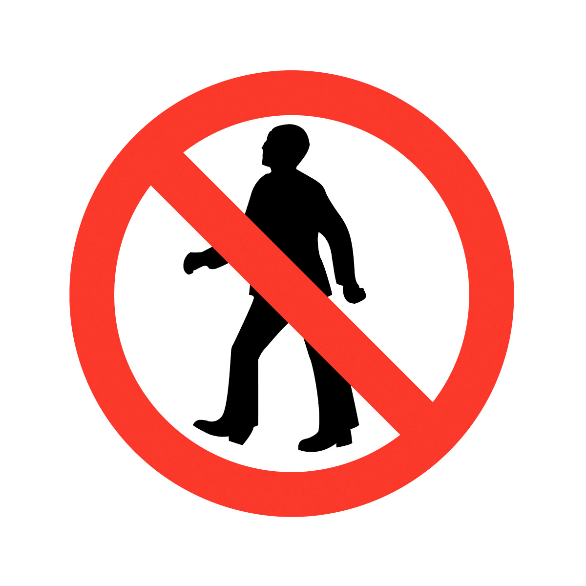 No Pedestrians Safety Sign - Traffic Sign from BiGDUG UK - ClipArt Best ...