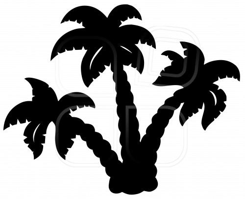 Palm trees silhouette