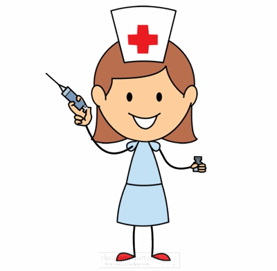 Nurse injection clipart