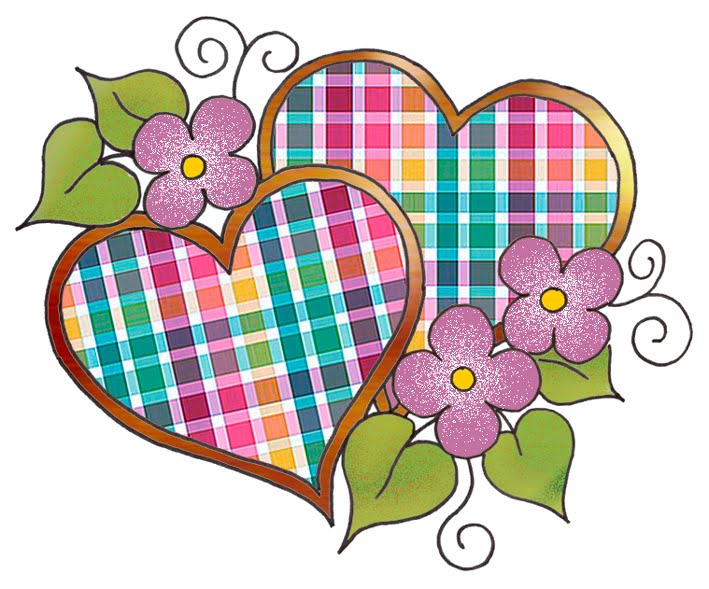 ArtbyJean - Love Hearts: Bright colors in plaid or tartan patterns ...