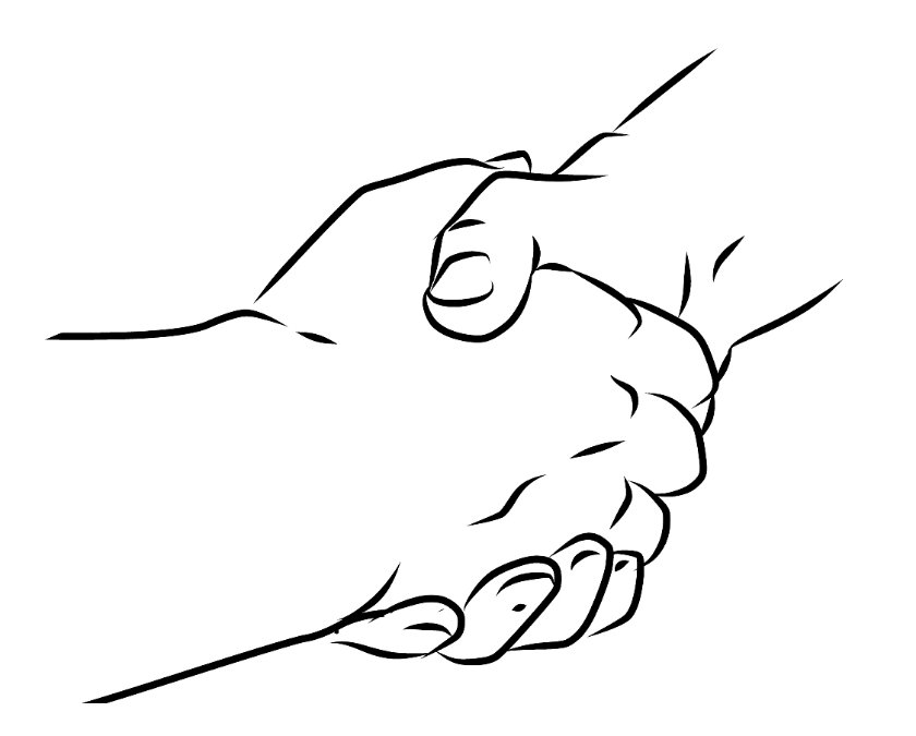 Two People Shaking Hands Drawing | Free Download Clip Art | Free ...