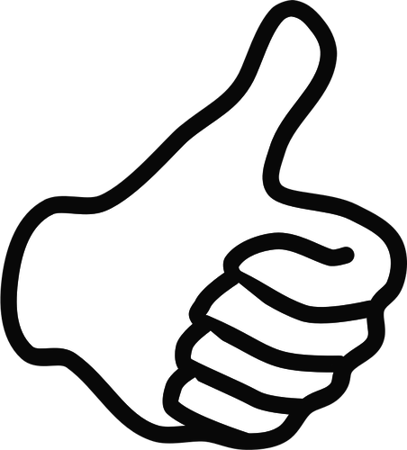 Thumb up symbol with left hand | Public domain vectors - ClipArt Best ...