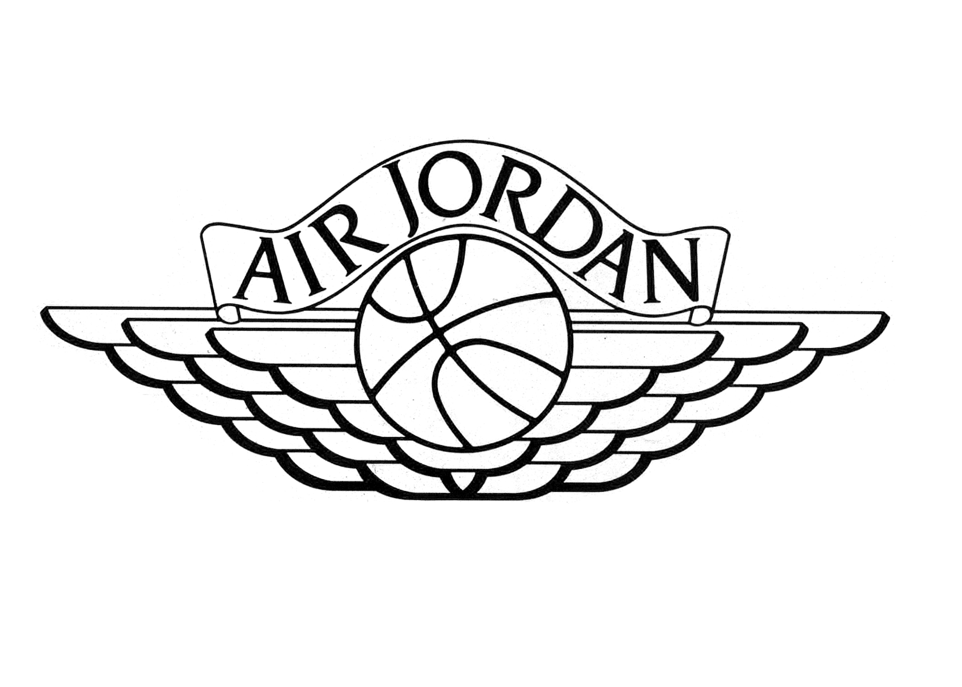 Jordan Air Logo Jumpman Svg Symbol Vector Coloring Drawing Pages ...