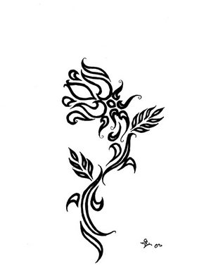 Rose Tribal Tattoos - ClipArt Best