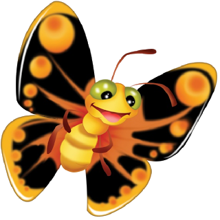 Orange Cartoon Butterfly - ClipArt Best