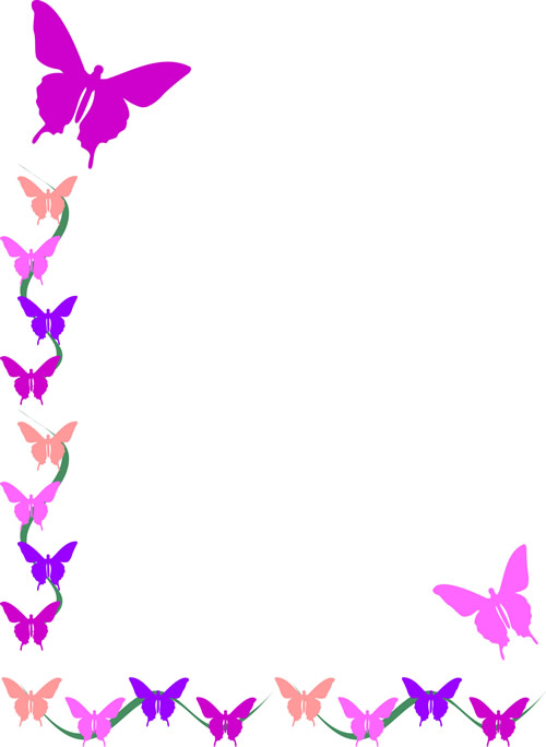 Butterfly page border