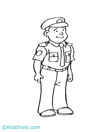 Policeman To Color - ClipArt Best