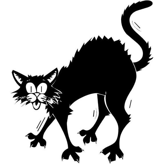Scared Black Cat Clipart - ClipArt Best