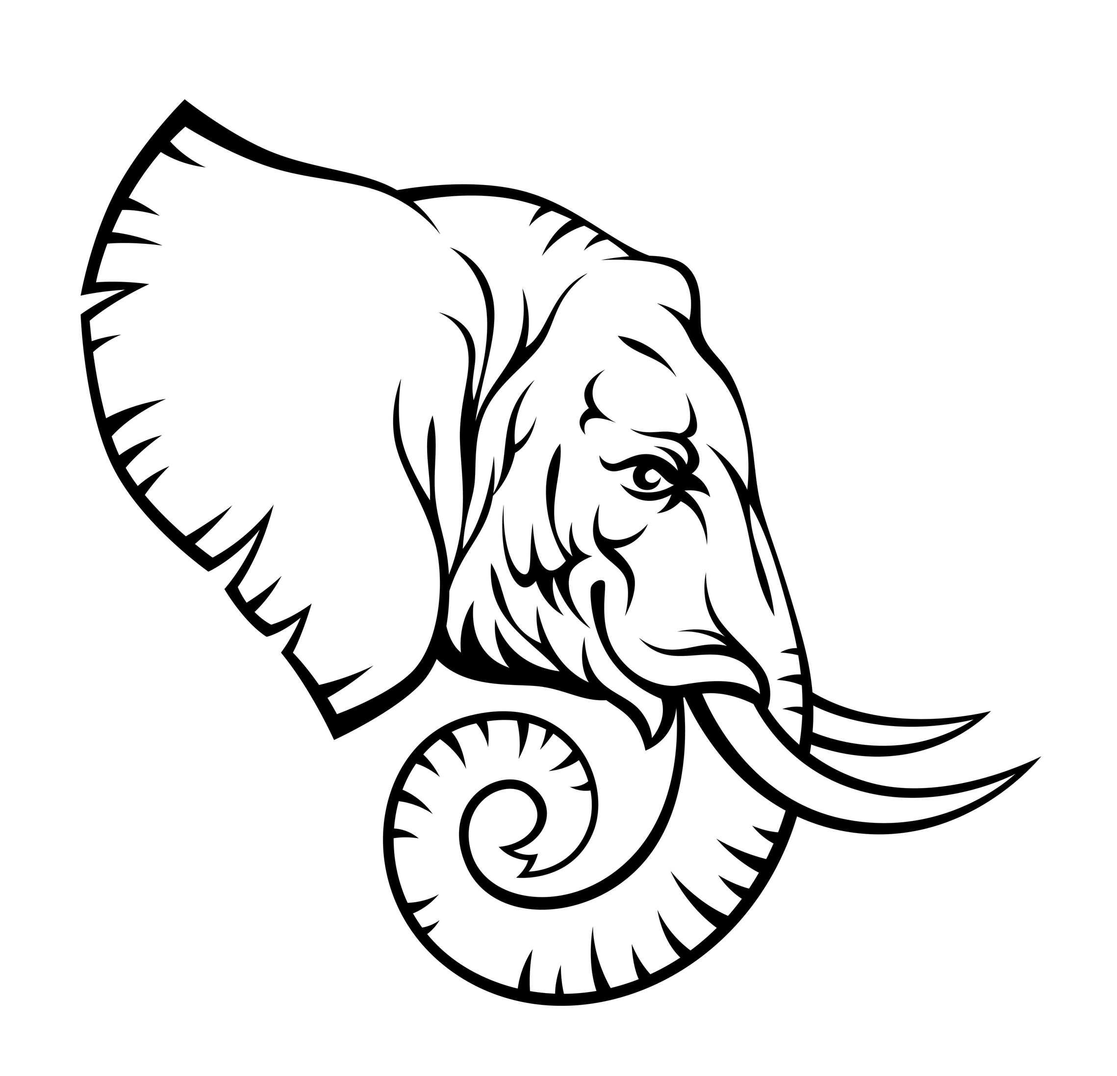 Elephant outline - hattyred