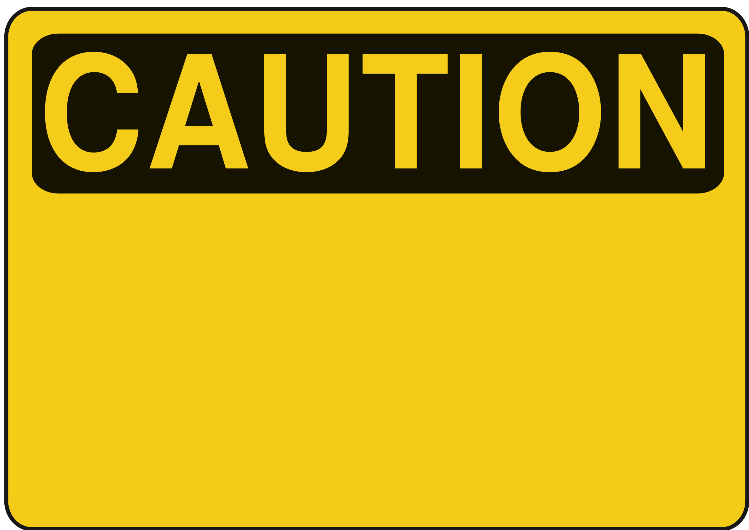 Plain caution road sign clipart