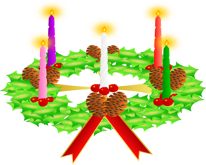 Free clipart of an advent wreath